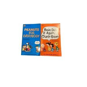 Vintage Charles Schultz set of two peanuts, paper back books 1970s